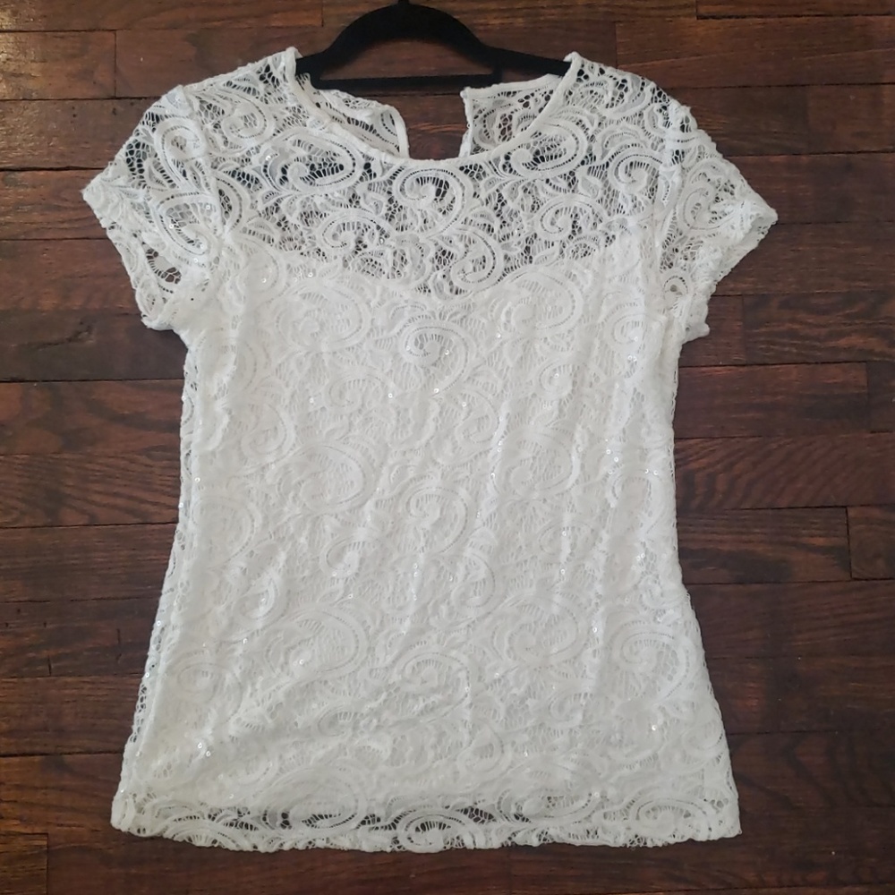 White lace top